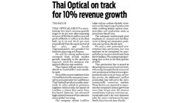 Thai Optical on track for 10% revenue growth