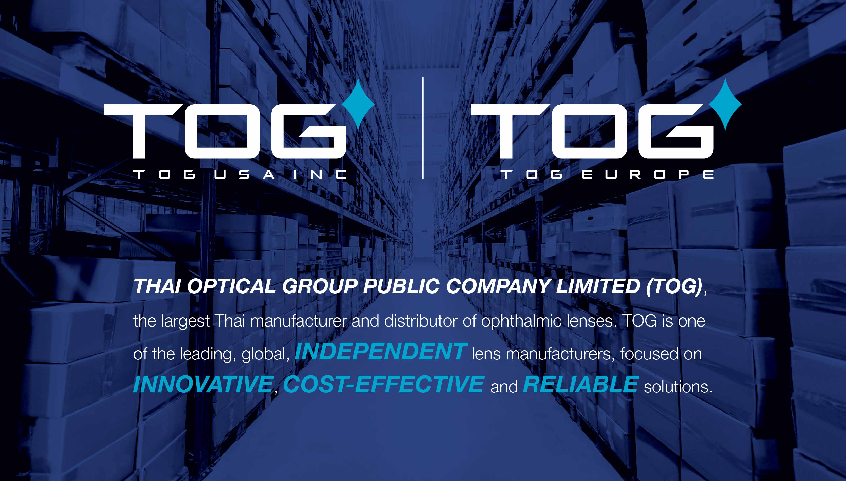 TOG คาดการณ์ยอดขายเติบโต 8-10% ในปี 2565 จากศูนย์กระจายสินค้า “TOG USA” และ “TOG EUROPE”